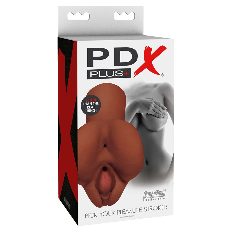 PDX Plus Pick Your Pleasure Stroker - Brown